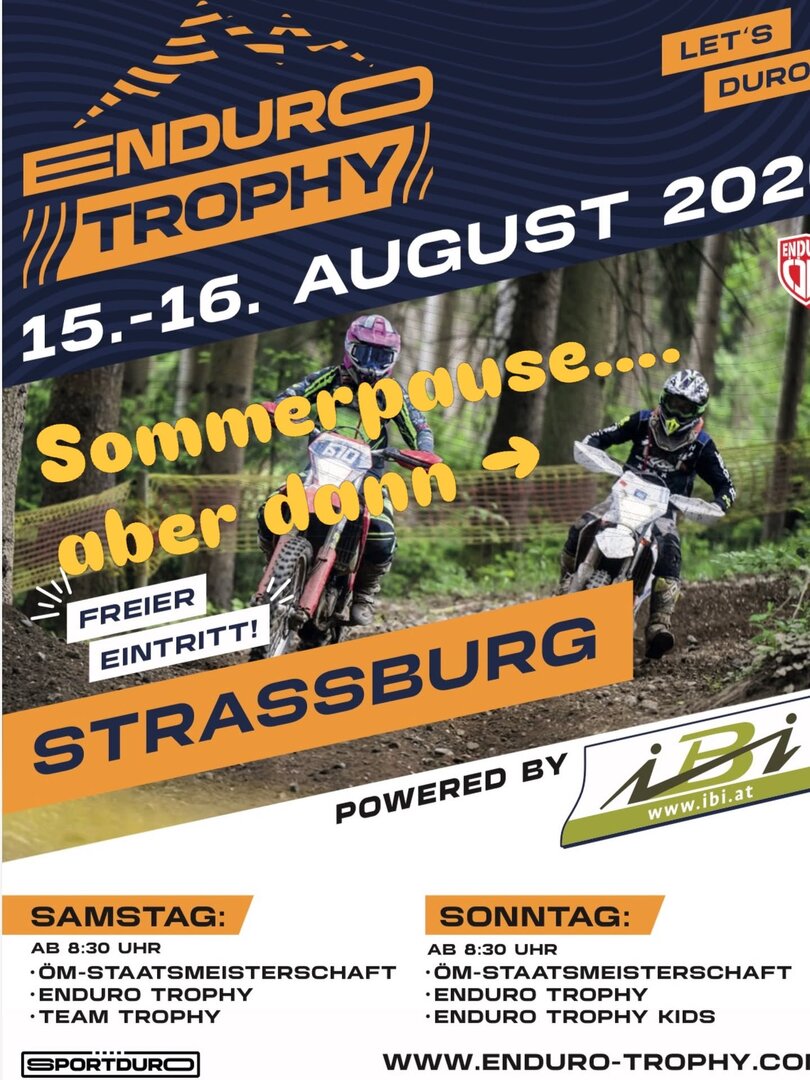 Enduro Trophy Strassburg 15.-16. August 2020 mit zwei Motorradfahrern im Wald